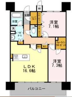 ロイヤルパークスERささしま EAST【11階】の間取り
