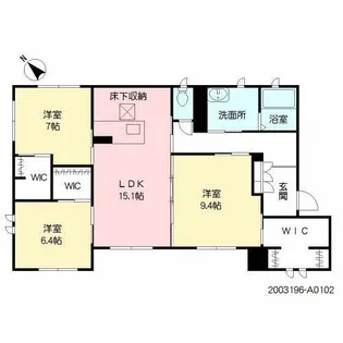 シャーメゾンハピエスト【1階】の間取り