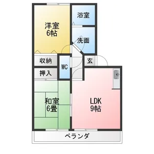 ピースフルゆうII(北棟)【2階】の間取り