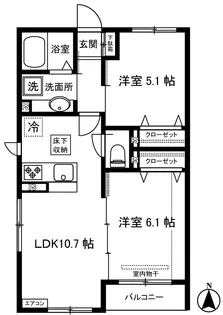 パロス羽沢【1階】の間取り
