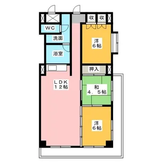 エステート丸貞【2階】の間取り