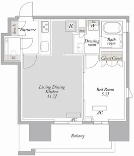 グランドメゾン目黒プレイス【7階】の間取り