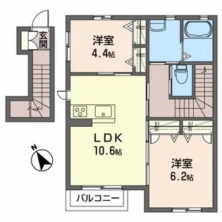 シャーメゾンKEII【2階】の間取り