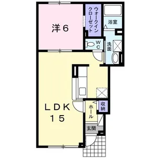 ミニョン・アンジュ【1階】の間取り