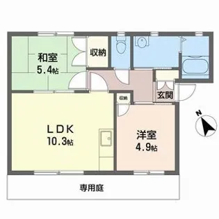ディアス玉手【1階】の間取り