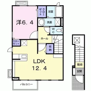 クラベールKM【2階】の間取り