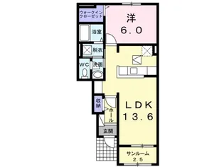 エアリーヒル春風台【1階】の間取り