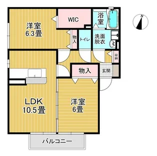 アムールレジデンス【2階】の間取り