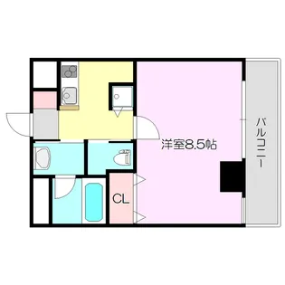 グラスロード新大阪【4階】の間取り