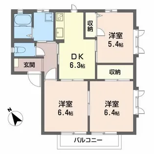 ディアス若宮【2階】の間取り