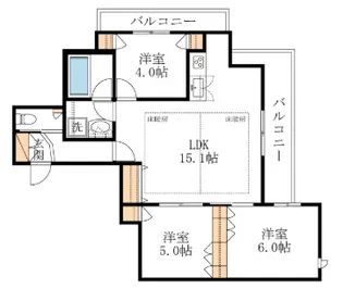 Contrail碑文谷【4階】の間取り