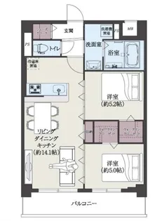 エルグランド博多の杜【9階】の間取り