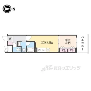 ベラジオ雅び北野白梅町【2階】の間取り