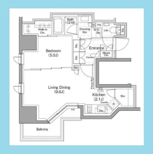 ザ・パークハビオ横浜関内【14階】の間取り