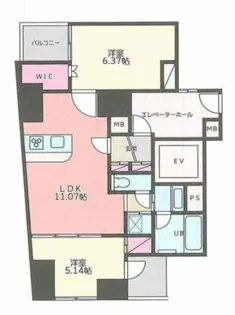 S-RESIDENCE日本橋浜町【13階】の間取り