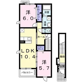 パークサイド松本【2階】の間取り