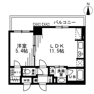 ザ・パークハビオ天満橋【10階】の間取り