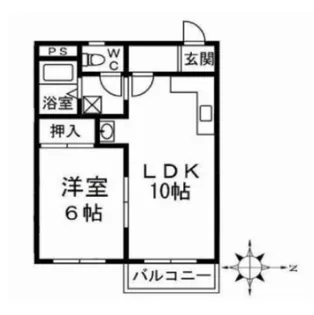 ドエルkasai No.2【5階】の間取り