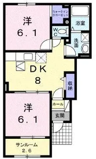 ラシュレII【2階】の間取り