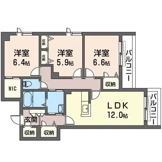 Casa Serdina(カーサセルディーナ)【1階】の間取り