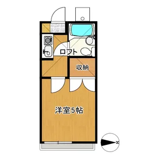 クリスタルハウス二子【2階】の間取り