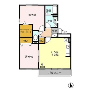 メゾン ド クリーク B【2階】の間取り