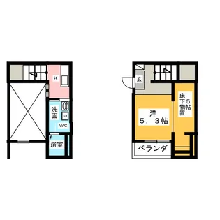 グリエラ 大江【1階】の間取り