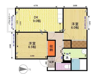 ヴァンベール富の原【2階】の間取り