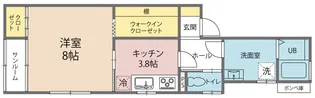 インテリア松栄【1階】の間取り