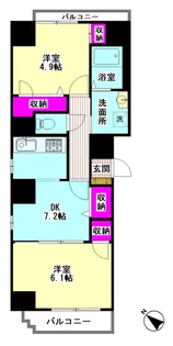 プラムサイドフレグラントハウス【7階】の間取り