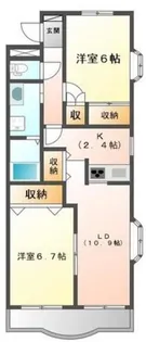 カーム・ルーラル【1階】の間取り