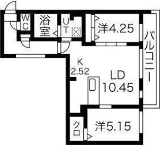 LA MIA NORD(ラミアノール)【3階】の間取り