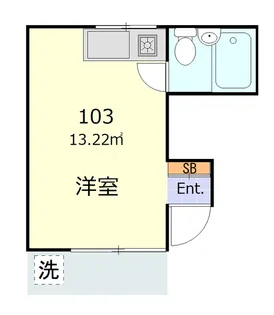 プレステージ王子本町【1階】の間取り