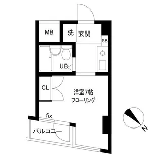 カーサ中井【2階】の間取り