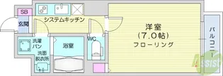 グランカーサ広瀬通【5階】の間取り