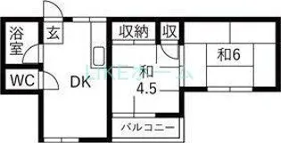 山口ハイツ【1階】の間取り