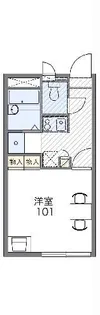 レオパレスASHBERRY【2階】の間取り