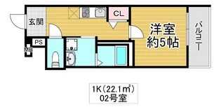 フジパレス緑橋WEST【3階】の間取り