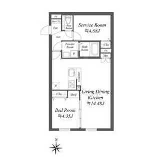 SOLASIA residence世田谷代田【1階】の間取り