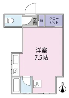 アムール阿佐ヶ谷参番館【1階】の間取り