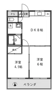 六幸館【2階】の間取り