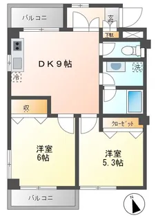サンフォレスト【2階】の間取り
