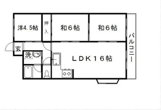 YSビル岡南【2階】の間取り