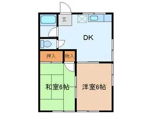 石山コーポ【2階】の間取り