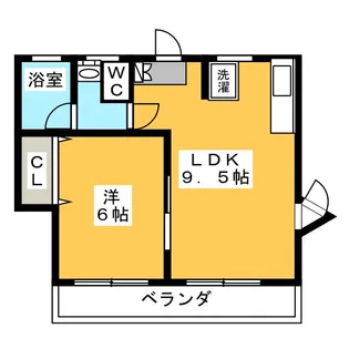 クレール加納B【2階】の間取り