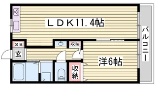 コーポ益三【3階】の間取り