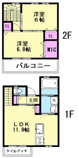 埼玉県本庄市北堀【一戸建】の間取り