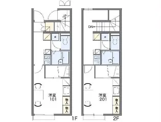 レオパレスディヤハイム 藤【2階】の間取り