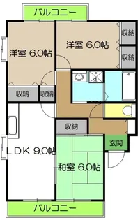 セゾン・メルヴェーユ冬 A棟【2階】の間取り