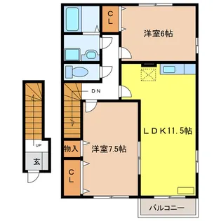 こすも80 A【2階】の間取り